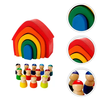 

1Set Interesting Building Blocks Durable Playing Toys Durable Toys Rainbow Building Blocks Kids Toy Interesting Toy Funny Playt