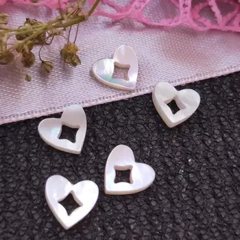 

Flat Heart Square MOP White Shell Stone Cabochons 6mm 8mm 10mm Women Statement Necklace Bracelet Earrings Jewelry Making