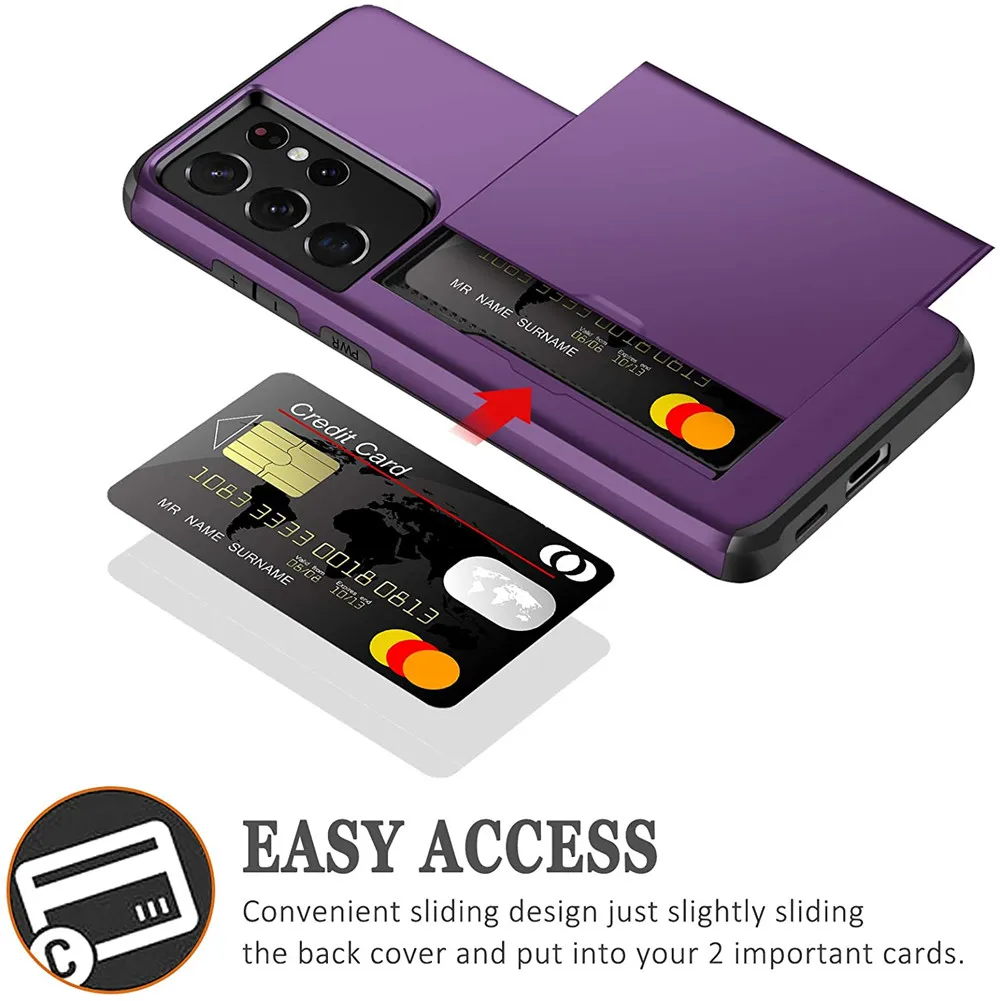 Per Samsung Galaxy S21 Ultra 5G Custodia Porta Carte Shell Custodia Resistente Antigraffio Per Samsung Galaxy S21 Fe Plus 5G Coque