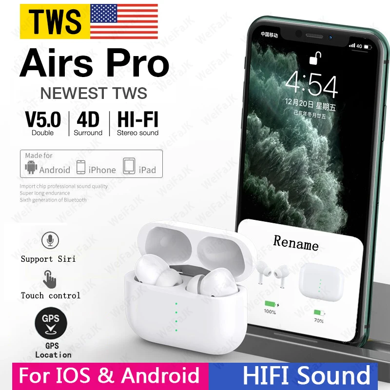 Air Pro 3 TWS Wireless Headphones Bluetooth Earphone MiPods In Ear Earbuds With Mic Headset For iPhone Apple Android Smartphone