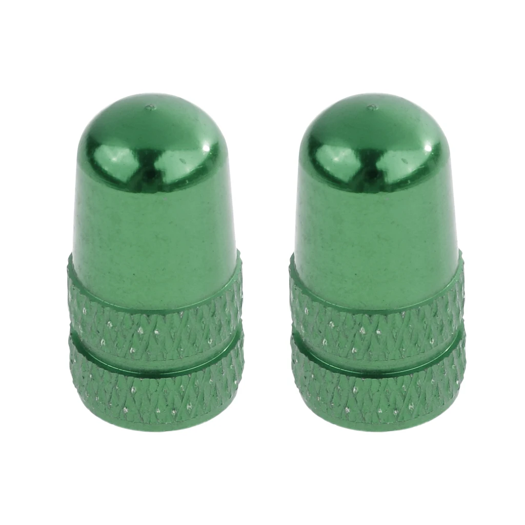 2pcs Aluminium Alloy Schrader Tire Rim Wheel Valve Stem Caps Dust Proof for MTB Mountain Bike Bicycle Fixie Repair Tool