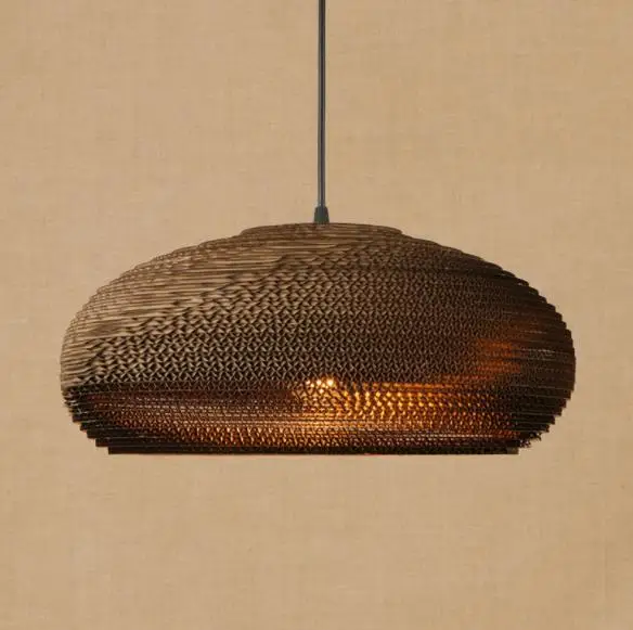 

American LED Origami pendant light vintage hanging paper E27 pendant lamp bar/restaurant living room lighting fixture