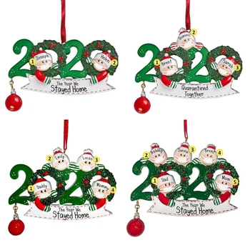 

2020 Quarantine Christmas Ornaments Christmas Tree Hanging Pendant For Party Gift Family DIY Christmas Decorations Hot