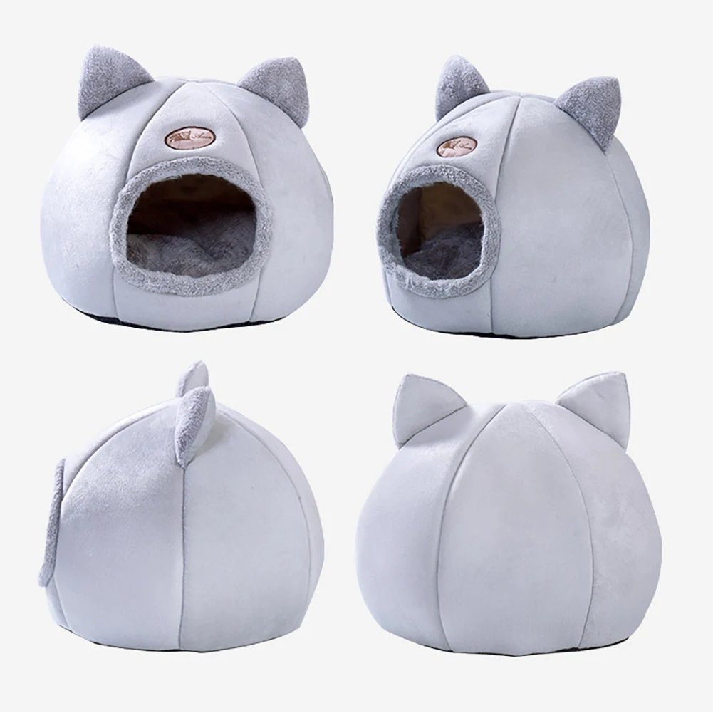 Soft cat house gift Pet Bed Kennel Dog Round Cat Winter Warm Sleeping Bag Puppy Cushion Mat Portable Cat Supplies Puppy Cave