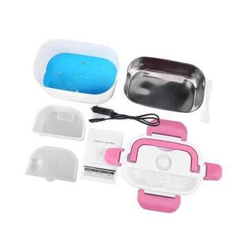 

Car Double Layer Heated Lunch Box Portable Electric Heating Food Storage Box Food Warmer Electric Lunch Box For Kitchen Tool