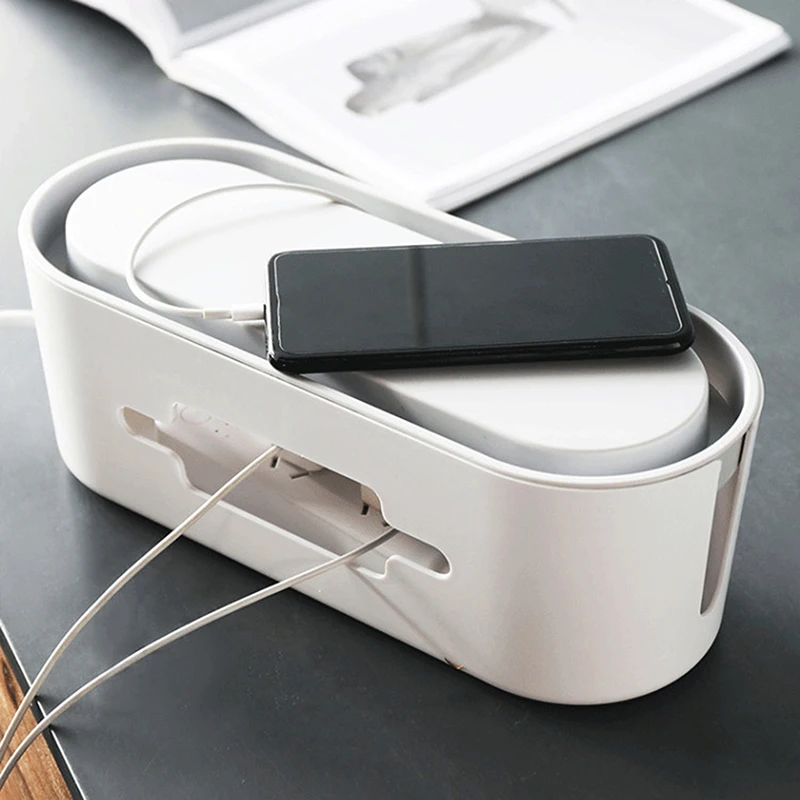 Cable Storage Box Power Strip Wire Case Anti Dust Charger Socket