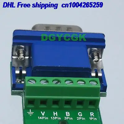 DHL, 50 шт в наборе, DB15 D-SUB Мужской адаптер VGA 15 Pin терминальный адаптер Пластик гайка крышки 3+ 2 22-ct