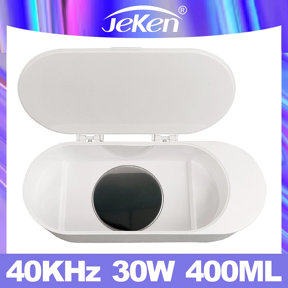 Jeken Intelligent One Touch Button SUS304 очки ювелирные изделия Ультразвуковой очиститель очистка горячая Распродажа Белый