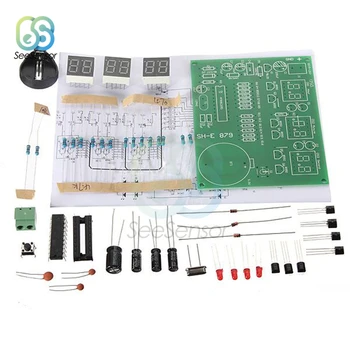 

DIY Kits AT89C2051 Electronic Clock Digital Tube LED Display Suite Electronic Module Parts and Components DC6-12V