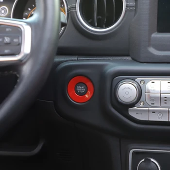 

For Jeep Wrangler JL JT Gladiator 2018+ Button Switch Cover Trim ABS Car Start