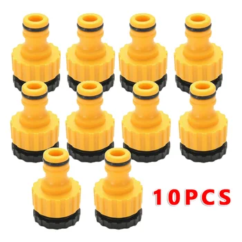 

10x 1/2\" 3/4\" Screw On Threaded Tap End Connector Garden Hose Pipe Lock Adaptor Pipe Joints For Protection