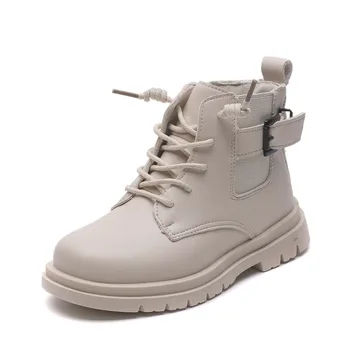 

Kids Rubber Boots Children Martin Boots For Boys Girls Unisex Fashion Zipper British Style Korean Ins Autumn 26-36 Ankle