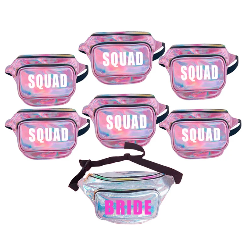 Поясная Сумка для девичника для невесты и отряда, сумка для купальника на заказ, для свадебной вечеринки, подарок для свадебных вечеринок