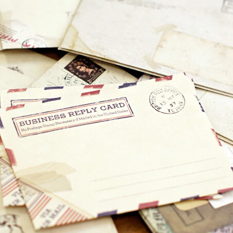60 pcs/set Vintage Small Mini Kraft Paper Window Envelopes wedding invitation en 