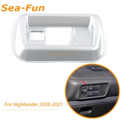 Couvercle de garniture de commutateur de phare pour Toyota Highlander 2020 2021 2022, cadre décoratif, accessoires d'intérieur en Chrome ABS 