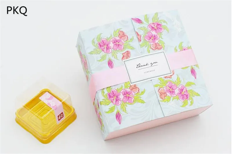 

50pcs High Quality Floral Paper Cake Box,Cookie/Candy/Nuts Box/DIY Packing Box,Party Gift Packing Box 12*12*5cm