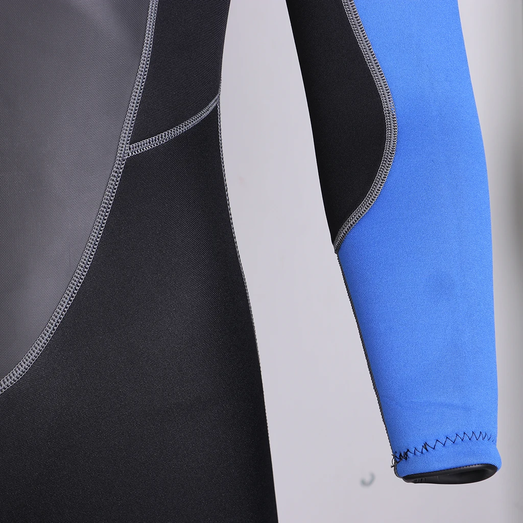 Mens 3mm Neoprene Surf Suit Back Zip Full Wetsuit Sports Skins Suit Wetsuits for Kayaking Snorkeling Scuba Diving 