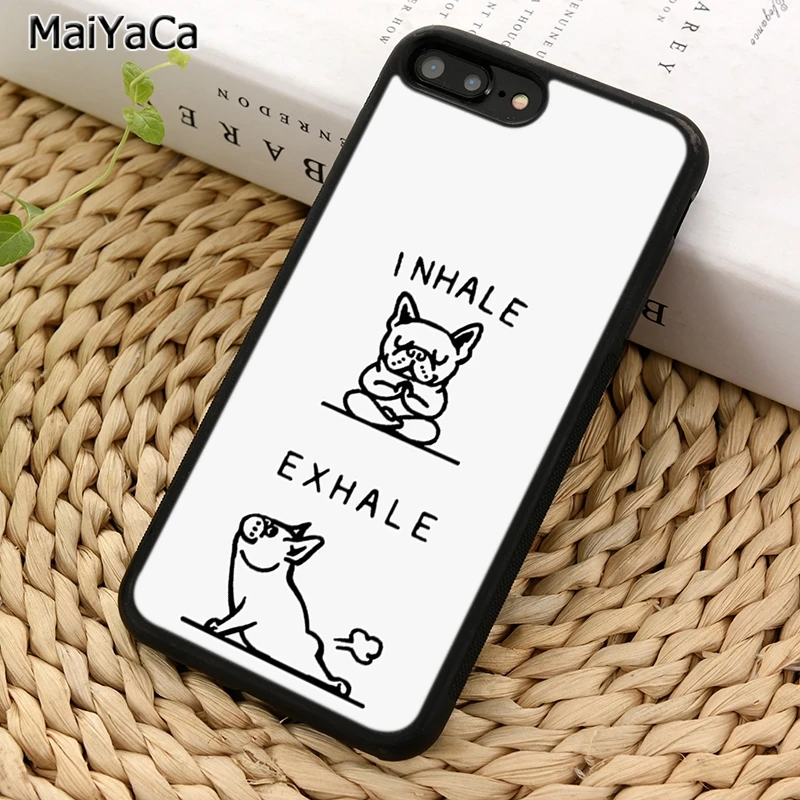 MaiYaCa Funny French Bulldog Printed Phone Case For iPhone 5 6S 7 8 plus 11 12 13 Pro X XR XS Max Samsung Galaxy S8 S9 S10 | Мобильные