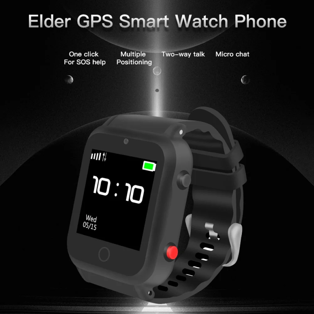 S88 Touch Screen Smart Watch GPS WaterProof Heart Rate Tracke Sleep Tracke Message Reminder with camera for Old Parents