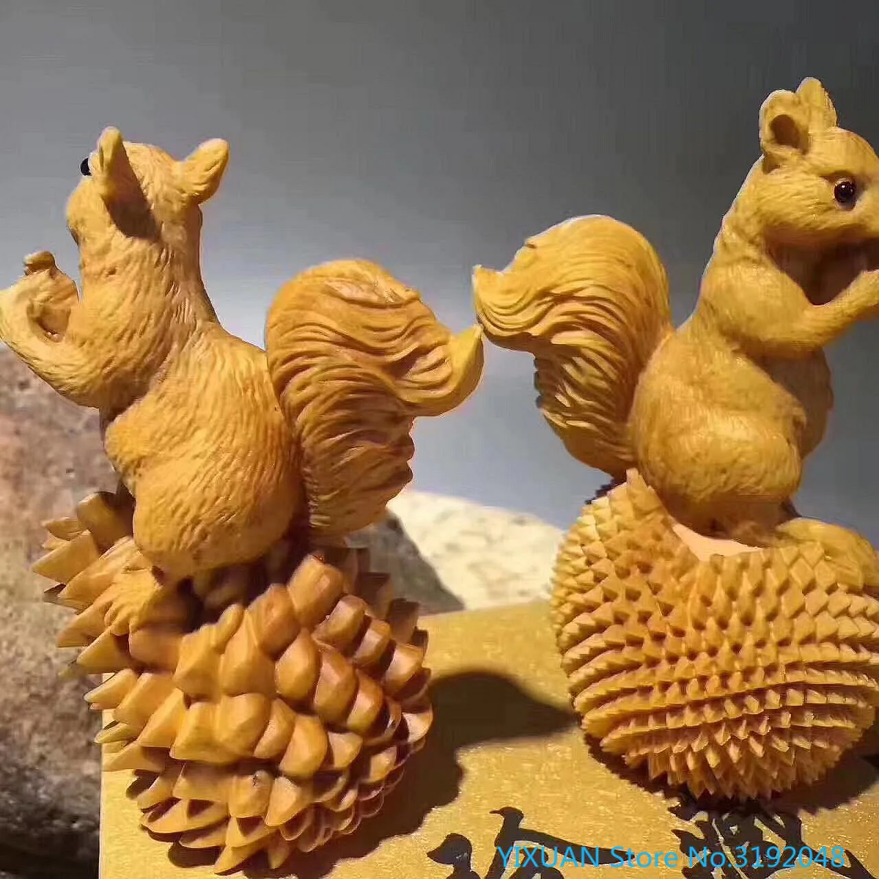 Самшит, сосна и мышь резьба, креативный руль, ручная работа, креативная домашняя мебель, мебель для животных