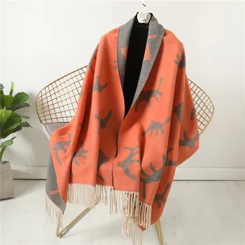 

2020 Luxury Hot Cashmere Scarf Women Winter Warm Pashmina Shawls And Wraps Design Print Bufanda Thick Blanket Scarves Hijab