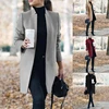 New Style Autumn Winter Coat Solid Color Suit Stand Collar Women Coats Elegant Fashion Simple All-Mature Ladies Cardigan ► Photo 2/6