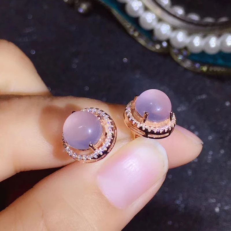Cena CoLife biżuteria 100% Natural Rose Quartz stadniny kolczyki na odzież na co dzień 8mm Rose Quartz kolczyki 925 srebrna róża biżuteria kwarcowa