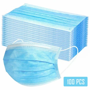 

Anti-Pollution 3 Laye Mask dust protection Masks Disposable Face Masks Elastic Ear Loop Disposable Dust Filter Safety Mask