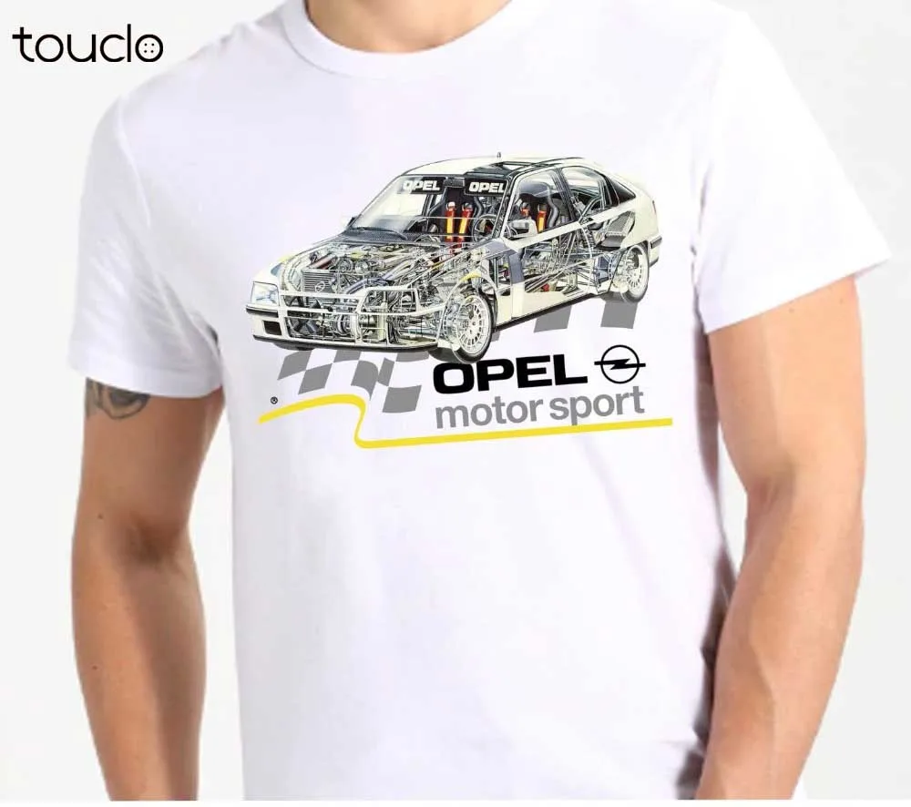 Модная летняя футболка немецкий классический легендарный Автомобиль opel kadett
