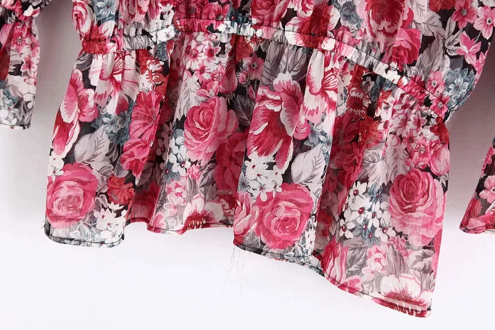 Увядший engand стильный элегантный винтажный цветочный принт лук blusas mujer de moda кимоно рубашка женские топы футболки размера плюс