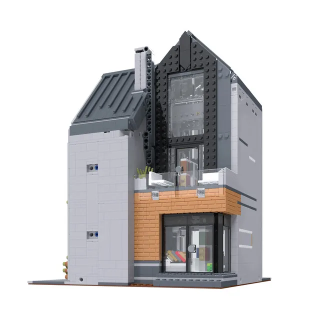 

The Brickstive Modern Library Set Moc 2734pcs City Streetview Series Building Blocks Bricks Kids Toys Children Birthday Gifts