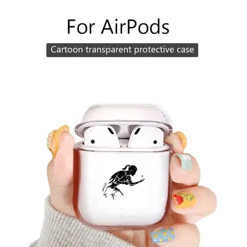 

Cute transparent Wireless Earphone case for AirPods 2 1 pro Bluetooth Headset cover Table Tennis Ping Pong Girl Sport Creative