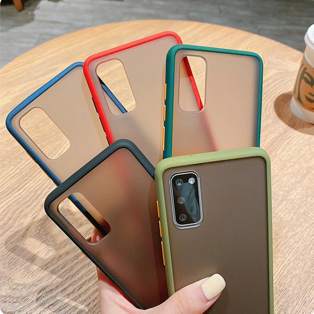 Прозрачный матовый противоударный чехол для Samsung Galaxy S20 Ultra Plus S10 Lite 5G S10E A51 A71 A31 M31