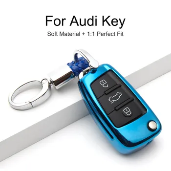 

Car Remote Key Case Cover Soft TPU for Audi S5 A4L A1 A3 8P A4 B5 B6 B7 B8 B9 TT A5 A6 A7 A8 Q3 Q5 Q7 4M Key Fob Accessories