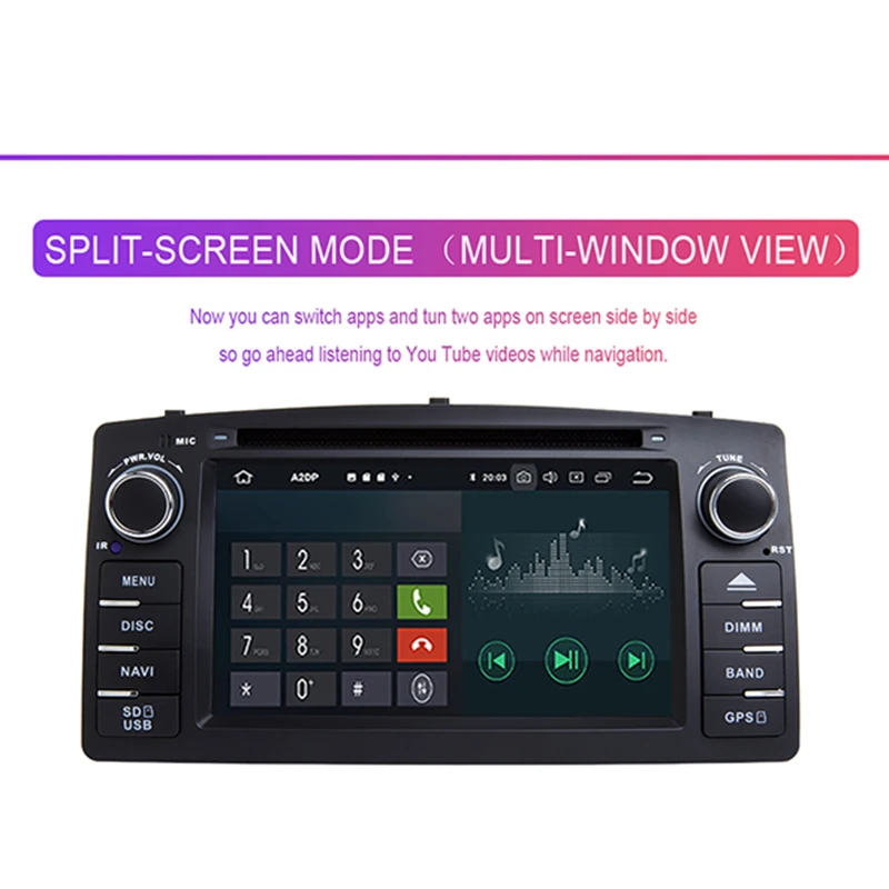 Android 9,0 автомобильный dvd-плеер для Toyota Corolla E120 BYD F3 2 Din Автомобильный мультимедийный Стерео gps Авторадио Навигация Wifi OBD2