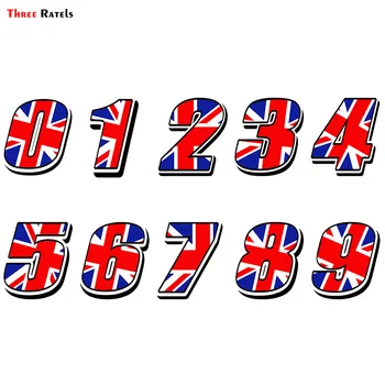 

Three Ratels FTC-866# Car Sticker Racing Numbers Vinyl UK UNITED KINGDOM FLAG Stickers Decal Motocross Moto Auto ATV BIKE Decor