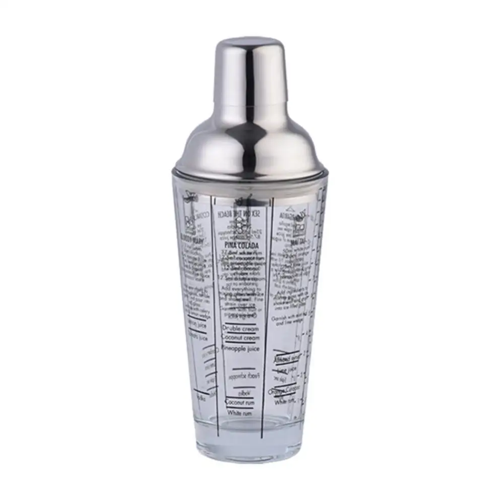 400ml Durable Stainless Steel Cocktail Shaker with Scale Nontoxic Large Capacity Wine Drink Mixer Barware Tool Bar Tools | Дом и сад