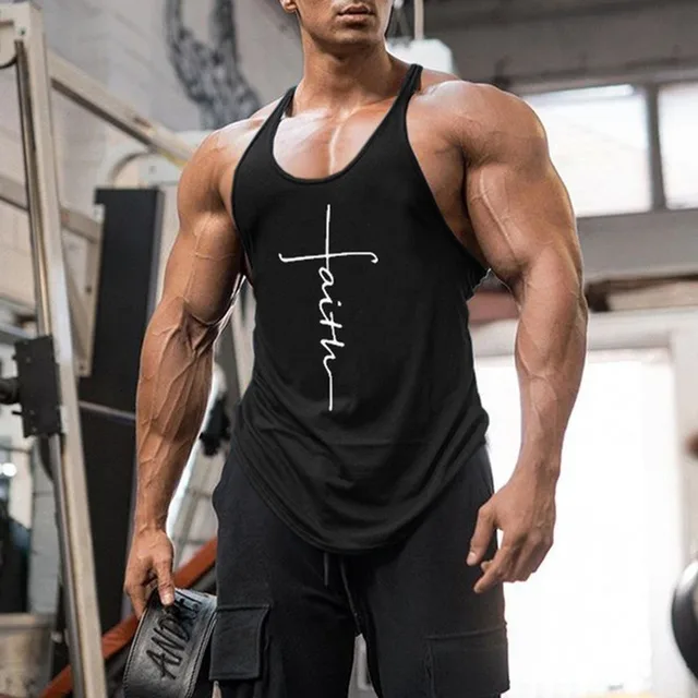 Gym Tank Top Men Fitness Clothing Mens Bodybuilding Tank Tops Summer Gym Clothing for Male Sleeveless Vest Shirts Plus Size 2
