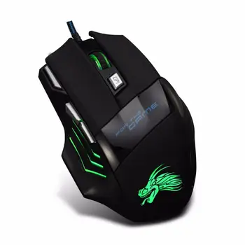 

Ergonomic 7 Buttons LED Backlit 3200DPI USB Wired Optical Gaming Mouse for PC