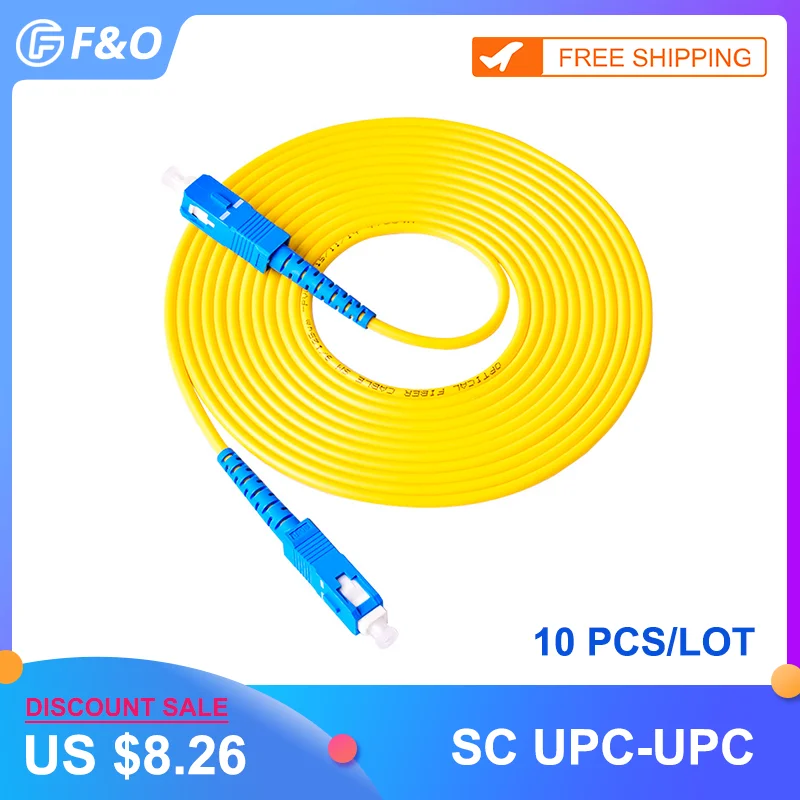 20 шт./пакет SC UPC Simplex mode волоконно оптический патч корд 3 0 мм