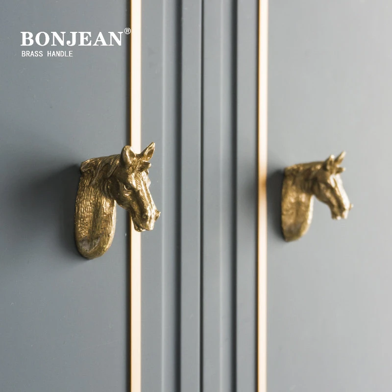 Bonjean Animal Solid Brass Knob,Horse Cabinet Drawer Pull Doorknob Horse  Vintage Hardware Knobs Drawer Pulls Handle|Door Handles| - AliExpress