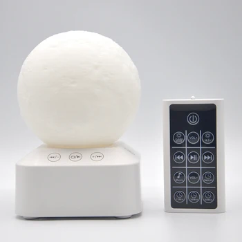 

3D Nursery Lamp Dimmable LED USB Rechargeable Moon Night Light ABS Sleep Music Gift 7 Colors Changing Portable Baby Bedroom