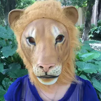 

Halloween Horror Scary Lion Mask Full Head Animal Masquerade Party Cosplay Mask Costume Props Halloween Party