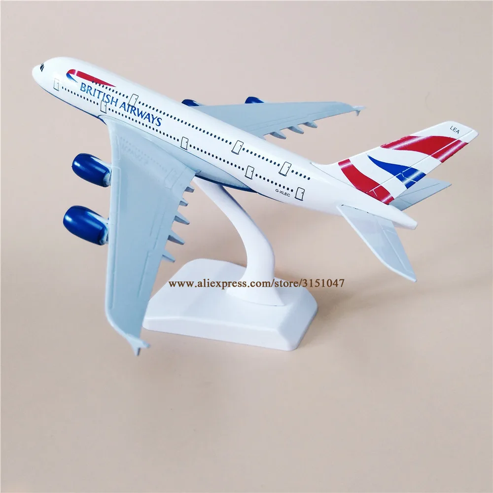 20 см Air British Airways A380 Airbus 380 Airlines модель самолета из сплава металла литье под