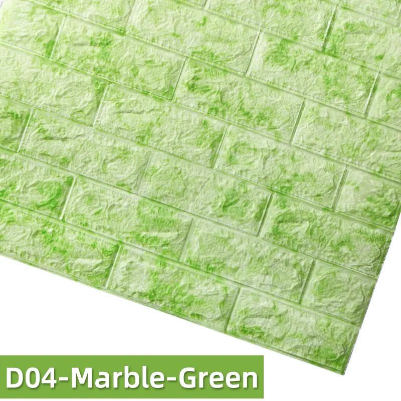 D04-Marble-Green Kaguyahime 3D DIY стикер s самоклеющиеся декоративные обои для детской комнаты кухни спальни водонепроницаемые наклейки 3D обои кирпич - Цвет: D04-Marble-Green