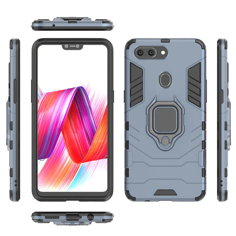 100 шт ударопрочный жесткий защитный чехол с кольцом для OPPO K1 K3 R15 R17 A9