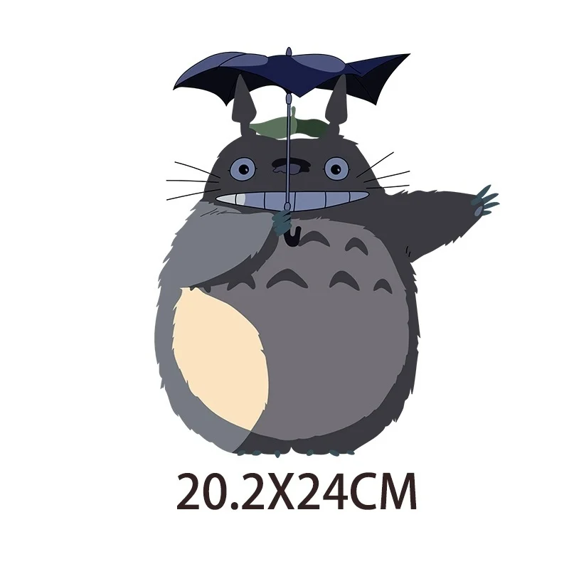 Popular Cartoon Anime Character My Neighbor Totoro Print Stripe Hayao Miyazaki Animation Print Heat Transfer Patch For Children Patches Aliexpress