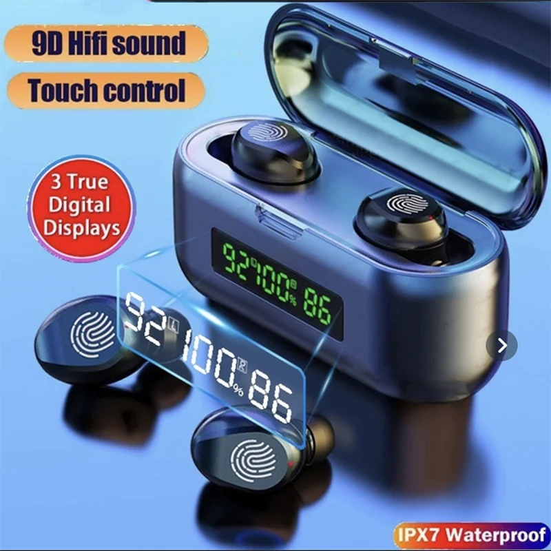 Новые беспроводные наушники F9 TWS Bluetooth 5.0 HIFI мини в ухо Спортивная гарнитура для