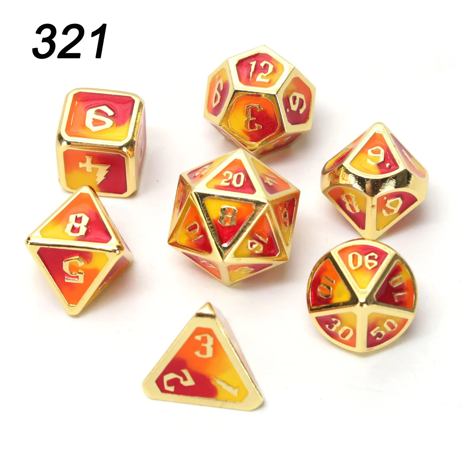 Chengshuo игральные кости DND Металл РГП набор многогранных подземелья и дракон d20 8 синий настольные игры цинковый сплав Цифровой узор в кости