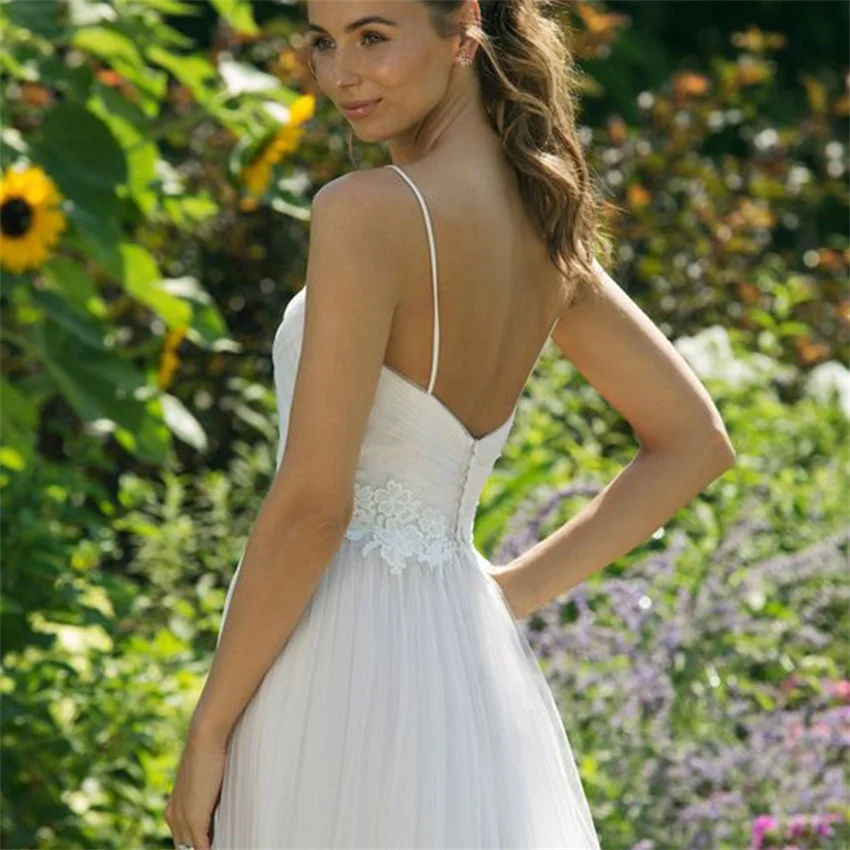 NUOXIFANG Boho пляжное свадебное платье с аппликацией кружевное сексуальное открытой